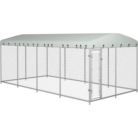 vidaXL Canile da Esterno con Tetto 7,6x3,8x2,3 m
