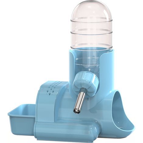 Abreuvoir pour Hamsters Maison Hamster Mangeoire pour Hamsters Petite Bouteille d'eau Abreuvoir Suspendu avec Support Convient aux Petits Animaux (Bleu) (1/2)