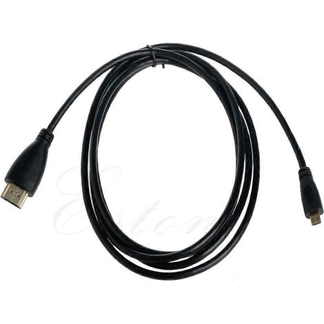 Câble adaptateur Micro HDMI vers HDMI 1080p, universel, 1,8 m, pour téléphones et tablettes.