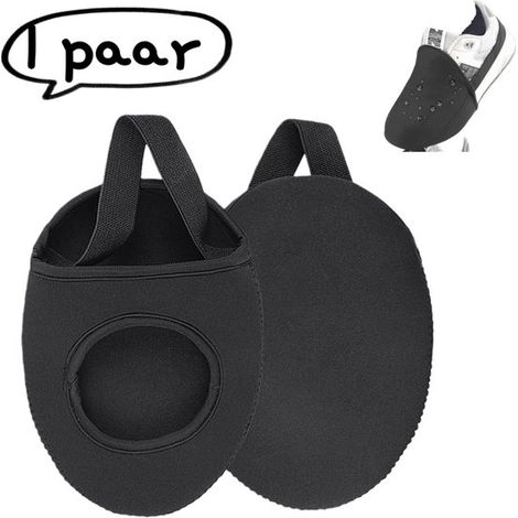 1 paire de surchaussures,demi-surchaussures de cyclisme,semelles chaudes et coupe-vent pour le cyclisme en extérieur,noires (1/5)
