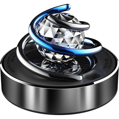 désodorisants pour voiture - Diffuseur d'huiles essentielles rotatif à énergie solaire avec boule de cristal pour la décoration intérieure (1/5)