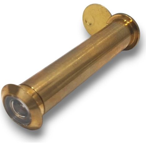 Spioncino per Porta Blindata Legno Ingresso Oro in Ottone mm 60 80 foro 12 (1/2)