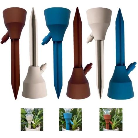 A 6 PCS Goutte a Goutte Bouteille, Distributeur Eau Plante, Arrosage Plante Interieur, Arrosages Automatiques Réglables pour Légumes, Fleurs et Plantes (1/5)