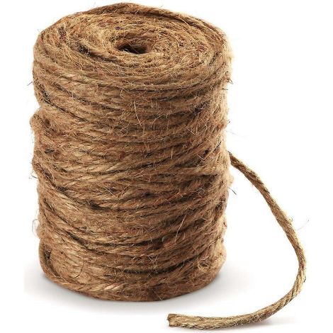 Corde de jardin de 100 m, corde en jute naturelle de 4 mm pour la décoration de la maison et du jardin. (1/5)