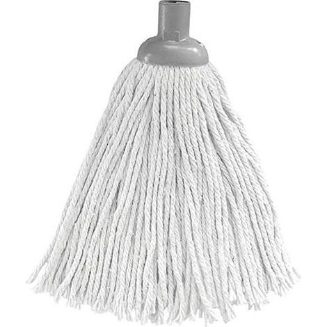 x Serpillière Professionnelle en Coton 150 g – Tête de Balai Recharge – Ultra Absorbante et Dégraissante – Idéale pour Sols Carrelés et Parquets – 24 cm (1/4)