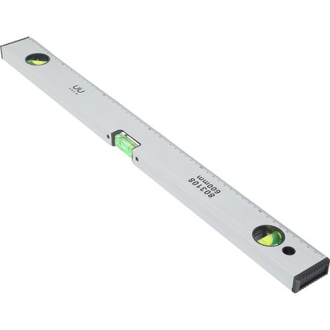 Niveau à bulle en alliage d'aluminium, règle de mesure magnétique multifonction (600 mm) (1/5)