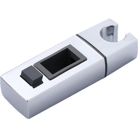 Support Coulissant de Pommeau de Douche Réglable, Support de Douche ABS pour Salle de Bain, Barre de Douche Rectangulaire de 31 x 18 mm (1/3)