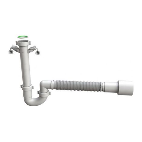 SIFONE FLESSIBILE PER LAVELLO CUCINA FLEXYBON 1"1/2