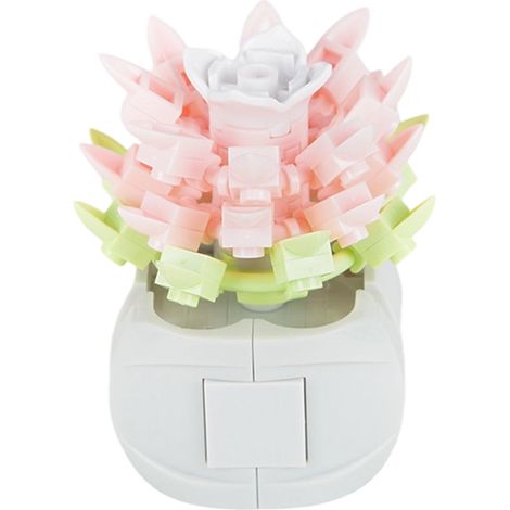 4 fleurs succulentes en pot à monter, jouet éducatif, décoration apaisante pour bureau et maison (1/5)