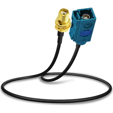 Câble Rallonge Autoradio Fakra Z Femelle à SMA Femelle RG174 30 cm (1/5)