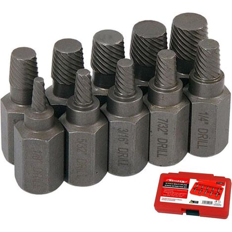 Neilsen 10pc Multi Spline Screw Extractor Remover Broken Screws Set