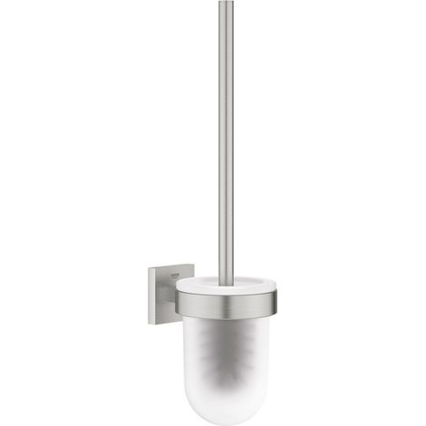 Grohe – Porte-balai de WC 40977DC0 – Finition supersteel – Montage mural apparent – Fixations cachées – Pour espaces confinés