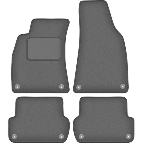 Velours-Graphit-Fußmatten für: Audi A4 B6 Limousine, Kombi, Cabrio, Avant (2001-2004)