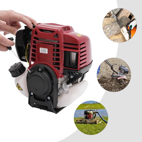 4-Stroke Engine, Single Cylinder Petrol Engine  6500RPM 37.7CC 1000W Gasoline Motor, Air-Cooling Petrol Manual Start Cylinder for Ground Drilling Lawnmower Trenching Machine (1/5)