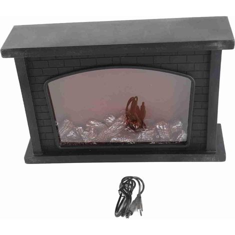 Lanternes de cheminée décoratives, Fausse cheminée LED simulant Un Effet de Flamme, Mini cheminée électrique USB ou Lampe alimentée par Batterie pour la décoration (1/5)