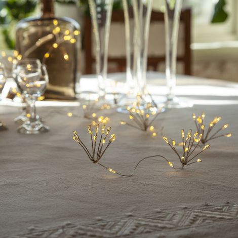 Guirlande lumineuse à piles Star Trading 'Flower', 120 LED, 10 sources lumineuses, minuterie, blanc chaud, L 140 cm (1/4)