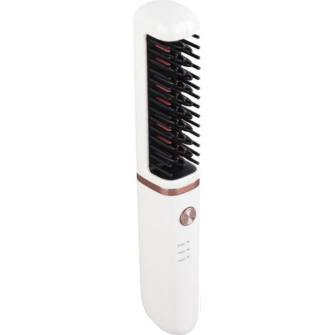 Peigne Electrique Ionique Negative Pour Friser et Lisser les Cheveux Brosse de Voyage Portable Resistante aux Temperatures Eleves pour Femmes Filles (1/5)