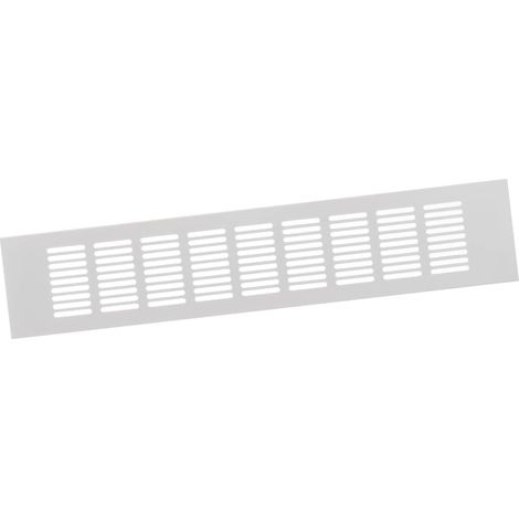 Grille d'aération en aluminium - Blanc - 400 x 80 mm - Pour meubles et meubles (1/5)
