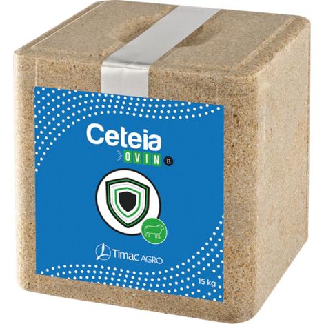 Timac Agro, pierre à lécher Ceteia OVIN 15 kg, aliment minéral pour moutons (1/2)