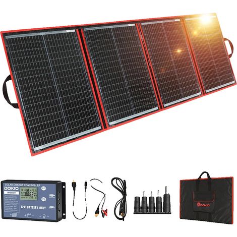 Pannello solare portatile, pieghevole, ad alta efficienza, 18V 195W (1/2)