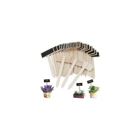 30 Stück Schiefer-Pflanzenetiketten, Mini-Tafel-Gartenmarkierungen, Pflanzenschilder, Holzetiketten für Gemüsegarten, Blumen, Gemüsesamen, Baumschule - Crezuo