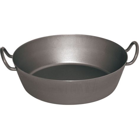 Sartén de hierro Riess para chuletas/servir 2 asas Ø24cm resistente al calor