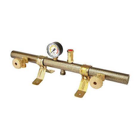 CENTRALINA TUBOLARE X 2 BOMBOLE GAS GPL MANOMETRO + VALVOLA SICUREZZA