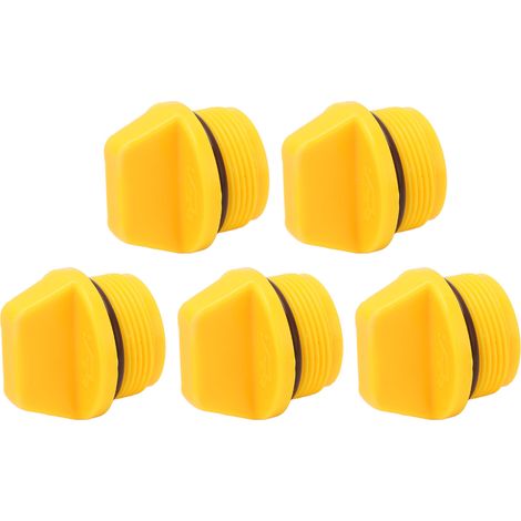 Bouchon de remplissage d'huile ABS universel 5 pièces pour moteur Hidea 4 temps hors-bord, résistant et jaune. (1/5)