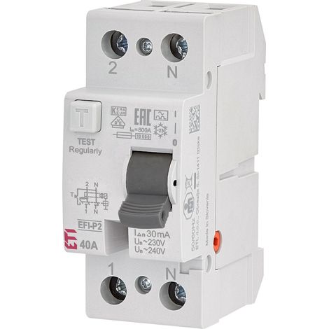 Interruttore differenziale 2P 25A 0.03A tipo A 6kA EFI6-P2 A 25/0.03 002061261