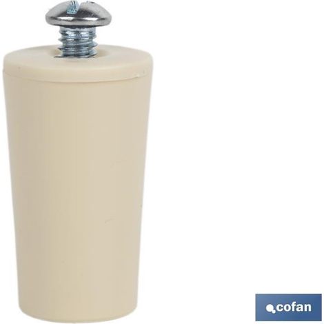 Blindstopper 40 mm Elfenbein mit M-6-Schraube