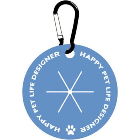 Porte-Sac À Crottes - Mousqueton Métal - Mains Libres - Pour Laisse Ou Harnais Chien - 60 Mm - Bleu (1/5)