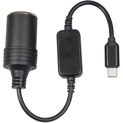 Adaptateur USB C vers allume-cigare, USB C mâle vers 12 V USB C mâle vers allume-cigare 12 V, allume-cigare USB pour caméra embarquée, rétroviseur multimédia en streaming, radar de vitesse (1/4)