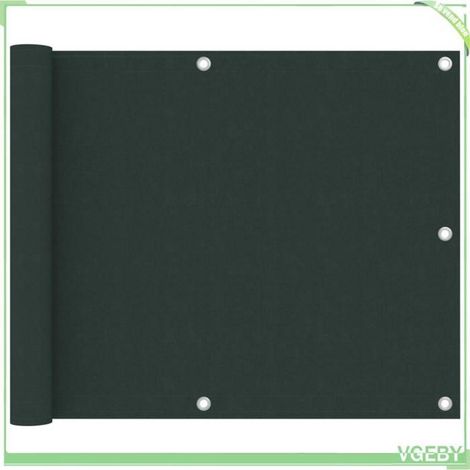 Écran de balcon - 75 x 600 cm - Vert foncé - Tissu Oxford enduit PU - Imperméable & anti-UV (1/5)