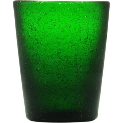 Zani Serafino Bicchiere Tumbler Glass da Acqua Pasta di Vetro Verde Smeraldo