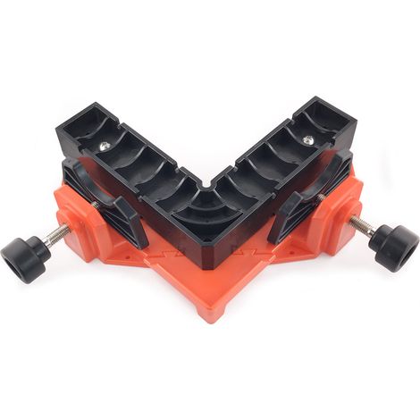 Serre-joint d’Angle pour Panneaux - Maintien à 90° pour Collage et Assemblage en Menuiserie (Orange, 980g) (1/5)