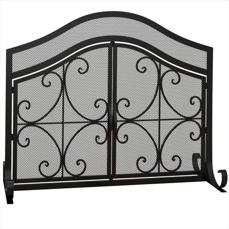 Cheminée électrique Grille de protection en acier pour cheminée (1/5)