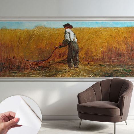 Papier peint adhésif autocollant pour salon chambre à coucher tendance et originale Moisson au soleil 250x104 cm (1/5)