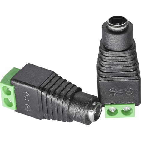 Conector DC hembra 5.5 x 2.1 mm  Negro (1/4)