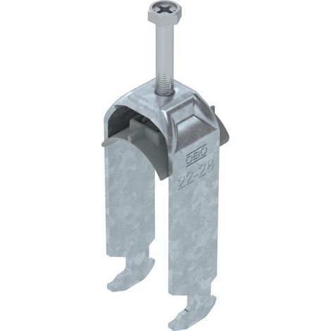OBO Bettermann Staffa 2056 doppia 22-28mm acciaio zincato a fuoco, 1186223