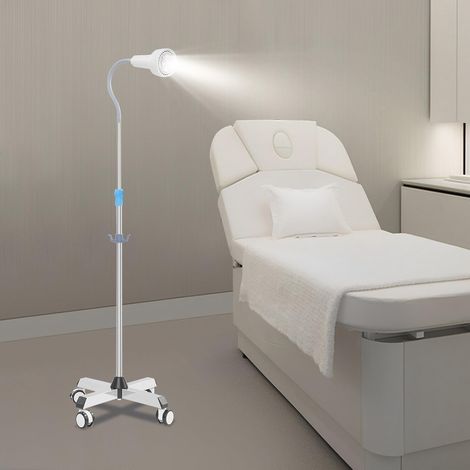 Mobile Untersuchungslampe, Einstellbare Höhe Stehlampe Dental Mobile Led mit 4-Universalrädern 2 mit Bremsen, 360° Drehbar Untersuchungsleuchte Ambulanzen, Gynäkologie, Schönheitssalons (1/5)