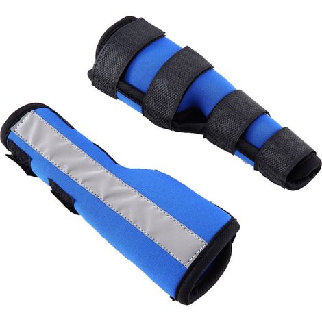 Genouillère pour chien, support articulaire en néoprène, attelle pour patte, 2 pièces, bleu (1/5)