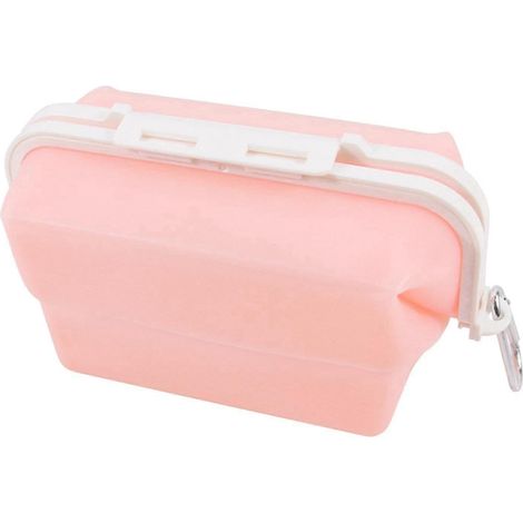 Faltbarer Aufbewahrungsbeutel aus Silikon für Obst und Gemüse, ideal für den Kühlschrank-Pink (1/5)