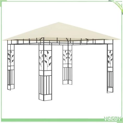 Belvédère de jardin - FAFEICY - Belvédère avec moustiquaire - 3x3x2,73 m - Acier enduit de poudre - Tissu 180 g/m² (1/5)