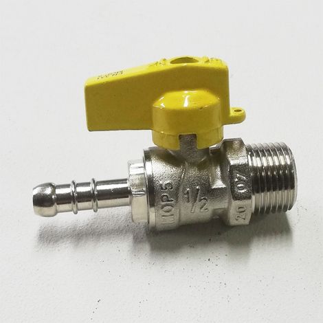 Valvola sfera rubinetto gas portagomma gpl diritto da 1/2 (1/2)