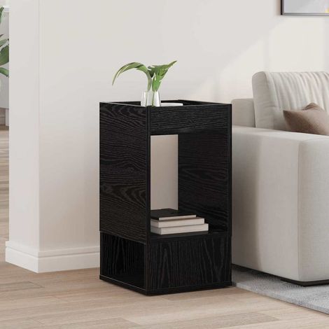 Beistelltisch Schwarz Eichen-Optik 30 x 30 x 56 cm