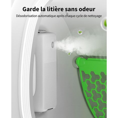 Purificateur d'Air Automatique Intelligent pour Maison de Toilette Autonettoyante pour Chat Désodorisant Éliminateur d'Odeurs Litière Accessoire de Nettoyage (1/5)