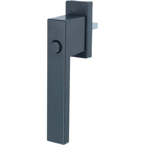 Fenstergriff Fensterolive Rasterolive Kindersicherung Druckknopf Fensterbeschlag Anthrazit RAL 7016 (1/3)
