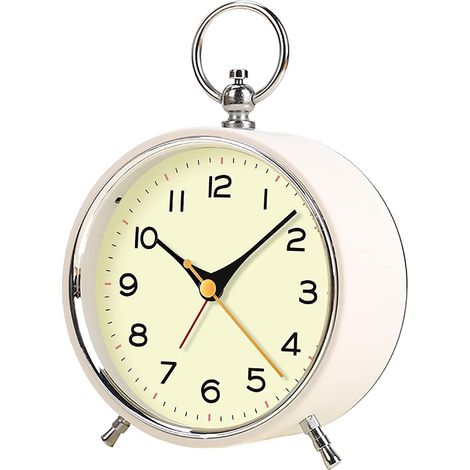 Réveil rétro pour étudiants, avec poignée, lumière, fonction snooze. (1/5)