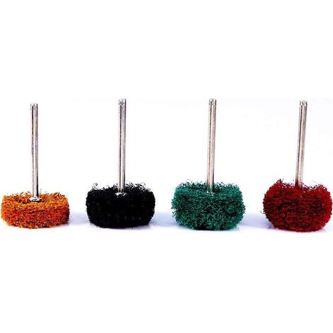 Set di 12 dischi lucidanti da 25 mm – 4 colori – per gioielleria/stampaggio – per elettroutensili – con manico