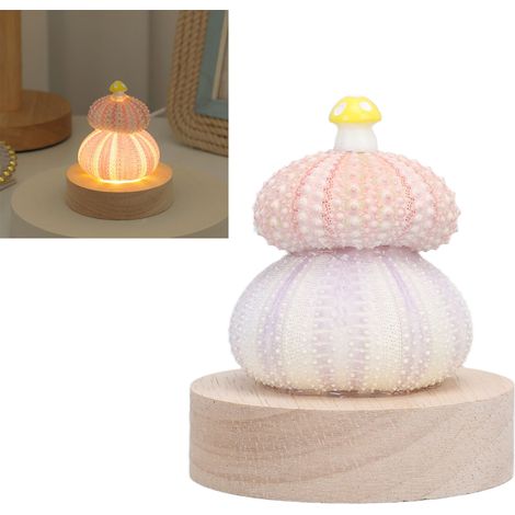 Veilleuse champignon créative, veilleuse coquillage, cadeau d'anniversaire, veilleuse LED, décoration de bureau pour chambre d'enfant (1/5)